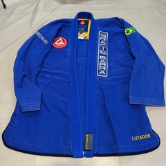 Gracie Barra LIMITED EDITION Lutador BJJ Gi Blue Brazilian Jiu Jitsu A5 Men MMA-