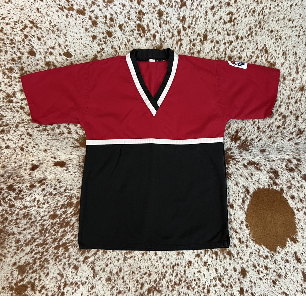Pro Force Tae Kwon Do | Karate Uniform Top V-Neck Kids Unisex Black, White & Red