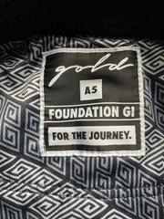 Gold BJJ Foundation Gi Brazilian Jiu-Jitsu Uniform Black Size A5