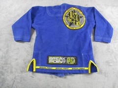 Break Point Jiu Jitsu Gi Boys K1 Blue Yellow BJJ Kimono Set MMA Youth