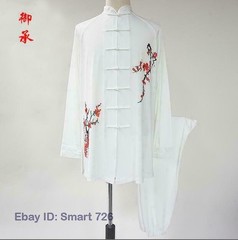 Women Men Tang Kung Fu Suit Outfits Silk Martial Arts Uniform Yoga Tai Chi Sets