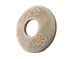 8mm SAKURA Patterned Leather Tsuba-Kendo accessories shinai tsub