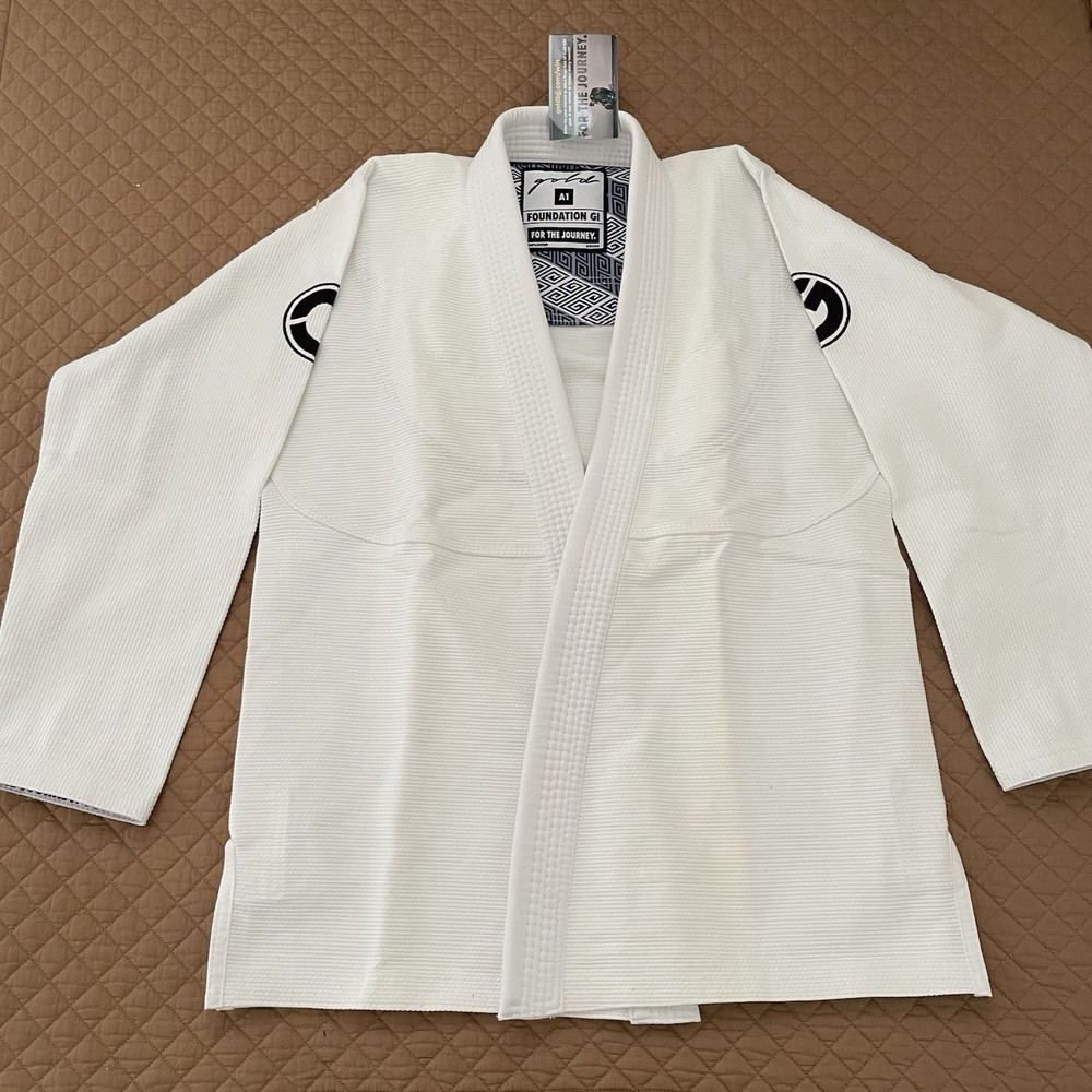 Gold BJJ Foundation Kimono Gi Jacket A1 White 450 GSM Jiu Jitsu Jacket Only NWT
