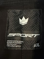 Kingz Sport BJJ Gi A3L Black Brazilian Jiu Jitsu Kimono IBJJF Ripstop Pants