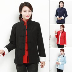 Ladies Women Traditional Chinese Tang Suit Coat Jacket Kung Fu Tai Chi Uniform