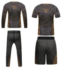 USA Ship Kids Brazilian Jiu-Jitsu BJJ MMA Uniform Combo Set Rashguard Shorts
