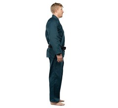 Fuji Lightweight Light Weight Mens Brazilian Gi Jiu-Jitsu BJJ Navy Blue w Orange