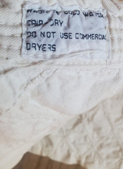 Vintage White Tiger Judo Gi Jacket Heavy Cotton Textured Rice Weave Korea