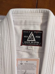 Gracie Men’s GI 3/160 White Cotton Blend MMA Jiu Jitsu