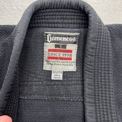 Gameness BJJ Gi Jacket Mens Size 1 Black Jiu Jitsu Kimono Professional Fightwear