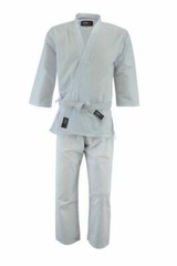PHENOM Fightwear Karate Suit Poly Cotton White Gi Uniform Belt Judo Training