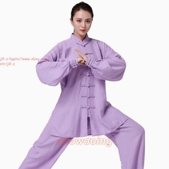 Men Women Linen Tai Chi Uniforms Kung Fu Suit Martial Arts Wing Chun Clothes Set