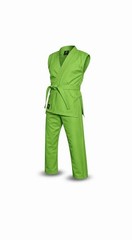 Lime Green Sleeveless Karate Gi | Lightweight Martial Arts Training Uniform.