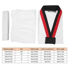 Kids Taekwondo Uniform Soft Cotton Polyester Breathable For Martial Arts GQBK