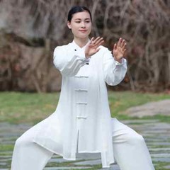 Tai Chi Uniforms Kung Fu Clothing Men Martial Arts Clothes Wu Shu Exercise White