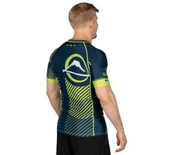 Fuji Match MMA BJJ Jiu Jitsu ShortSleeve Short Sleeve SS Rashguard – Navy Blue