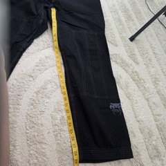 Venum Grappling Pants Black Ripstop BJJ MMA Training Drawstring