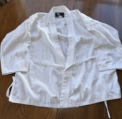 Hawk Sports Karate Gi Uniform Top Kids White Size 2 Martial Arts Jujitsu