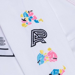 Albino and Preto Sanktuary White BJJ Gi Kimono Jiu Jitsu With Bags