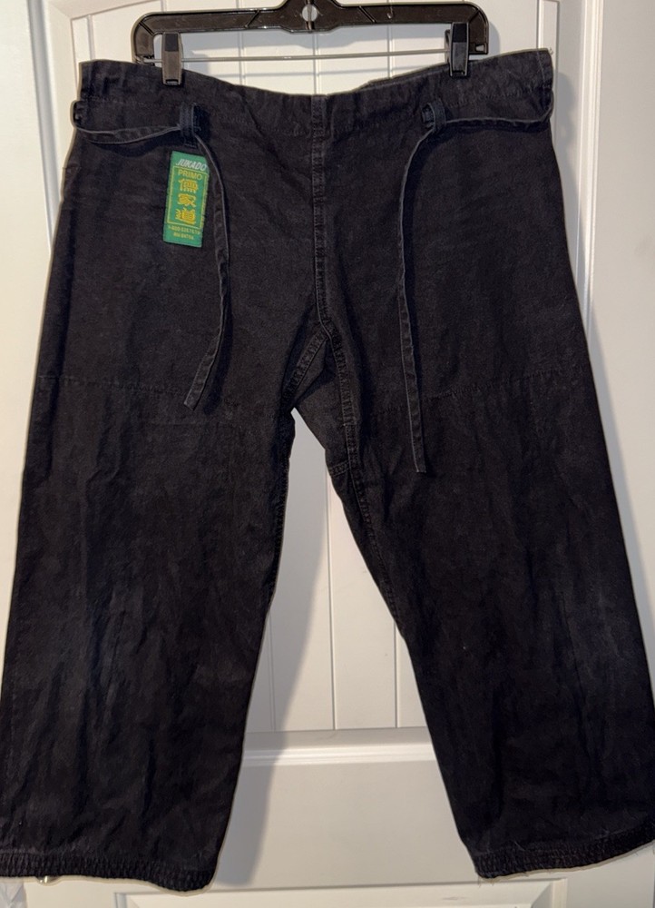 Vtg Jukado Primo Judo Martial Arts Heavyweight Gi Pants Blk Sz 5 Made In Taiwan