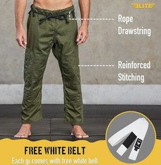 Kimono Jiu Jitsu. Elite. BJJ GI for Men IBJJF. New. Preshrunk w belt