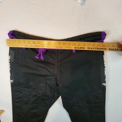 Elite Sports BJJ Gi Pants Rip Stop Black Purple 40″ Waist 27″ Inseam *See Photos