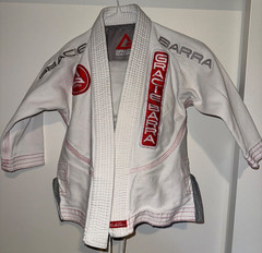 GRACIE BARRA Jiu Jitsu Equipe GB Kimono Jacket Pants WHITE Kids Unisex Size Y2