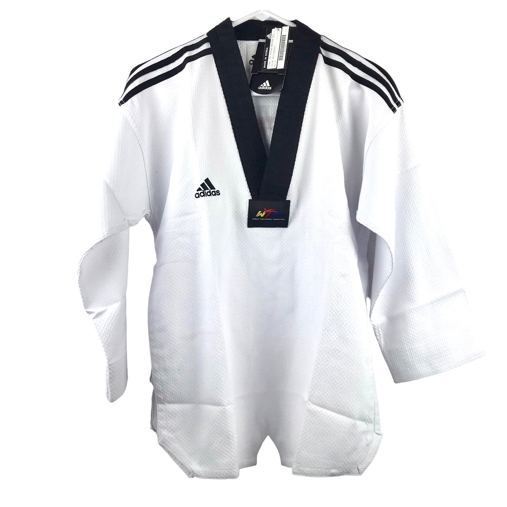 Adidas ADI 3-Stripe Grand Master 1 Taekwondo Dobok Uniform Shirt Sz 1 150CM NWT