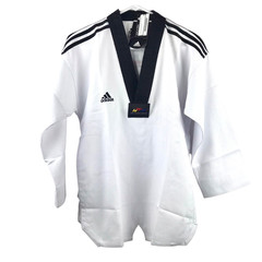 Adidas ADI 3-Stripe Grand Master 1 Taekwondo Dobok Uniform Shirt Sz 1 150CM NWT