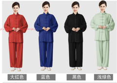 Women Men Cotton Tai Chi Suit Morning Exercise Uniform Kung Fu Wing Chun Clothes