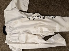 AAMA White Karate Gi 🥋 SiZe 3 Taekwondo ASIAN SUN LOGO