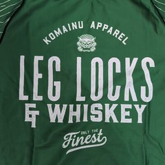 Leg Locks And Whiskey Rash Guard Komainu Apparel Mens Large Green Jiu Jitsu MMA