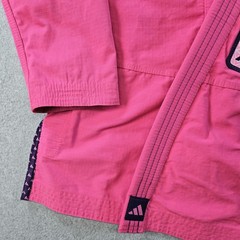 Adidas Jiu-Jitsu Gi Jacket Womens XL Pink Gracie Barra F4 X-Large Patch No Belt