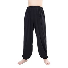 Kids Unisex Kung Fu Wide Leg Stretchy Elastic Waist Taichi Martial Arts