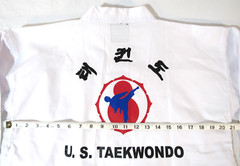 Vision CSV Size 1 / 150cm U.S. Taekwondo White Uniform Top Martial Arts NEW Flaw