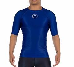Fuji Sports Baseline IBJJF Ranked BJJ Jiu Jitsu ShortSleeve SS Rashguard – Blue