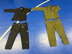 Tatami Jiu-Jitsu Gis, One Green Gi, One Black Gi. Women’s Size F3C Size 3 Curve