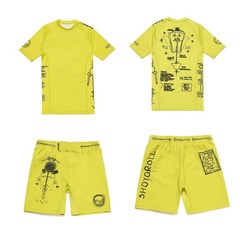 Shoyoroll Batch #112 Vital Principles Rash Guard SS Yellow Short Bjj No Gi