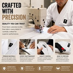 Sleeveless White Brazilian Jiu Jitsu BJJ Gi – Lightweight martial arts Uniform