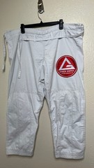 Gracie Barra Gi Pants Unisex A3 White Jiu Jitsu BJJ Kimono Uniform