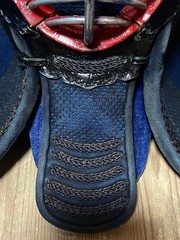 Japanese Kendo Men Mask High Quality Navy Deerskin 1 Bu Hand Stitched