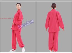 Unisex Cotton Kung Fu Tai Chi Uniform Morning exercise martial arts Clothes Suit