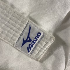 MIZUNO Karate Gi Uniform Fill set With Belt Made In Pakistan￼ 140cm White