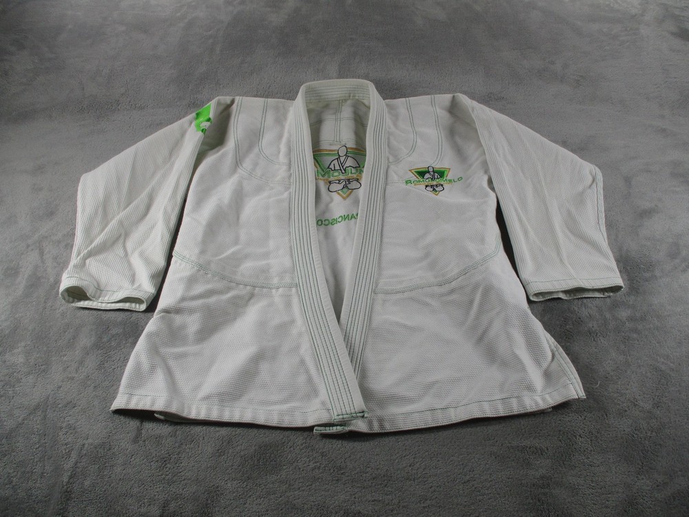 Romulo Melo Brazilian Jiu-Jitsu Gi Jacket Mens Small White A1 Patch Logo