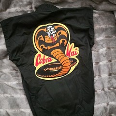 Cobra Kai Karate Taekwondo Approved Top Vest Size 00/120 Black Great Condition