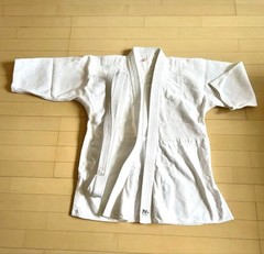 Black Belt Judo Uniform Set (top And Bottom), Size 3, With White Belt. Good