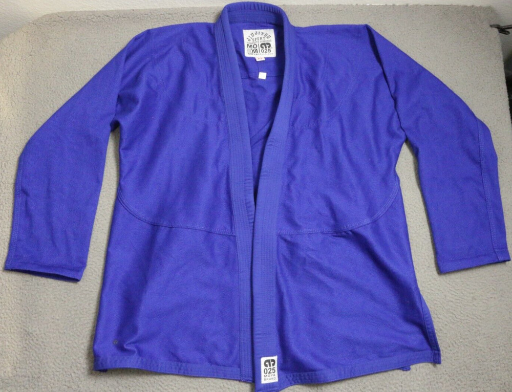 Moya Brand 025 Jiu-Jitsu Gi Jacket Unisex A2 Royal Blue Cotton Open Front Karate