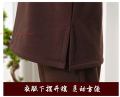 Fall Winter Unisex Meditation Monk Thicken uniform Warm Lay Zen flannel Outfits