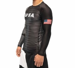 New Fuji USA 2.0 MMA BJJ Jiu Jitsu LongSleeve Long Sleeve LS Rashguard – Black