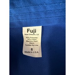 Fuji Sports Blue Jiu Jitsu Gi Size 6 Made in USA Martial Arts Uniform